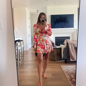 Petal and Pup floral mini dress with cutout